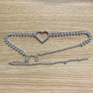 adjustable heart shaped silver leg jewelry